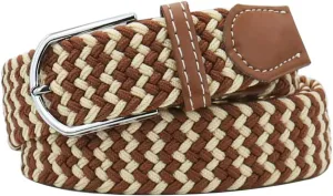 Mixed Color Woven Stretch Braided Belts for Men and Women Fashion Elastic Belts