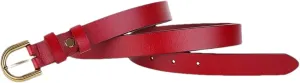 Mnjyihy Casual Leather Belt Women Vintage Fashion Decorative Suit Jeans Gold Buckle Cowhide Belt