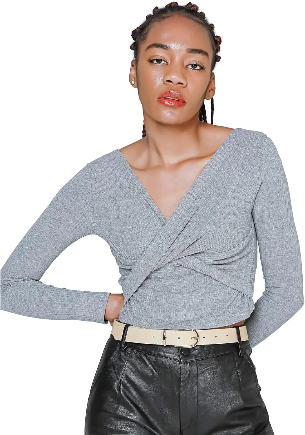 MORELESS 3 Pack Women's Faux Leather Waist Belt for Jeans Dress Black White Brown