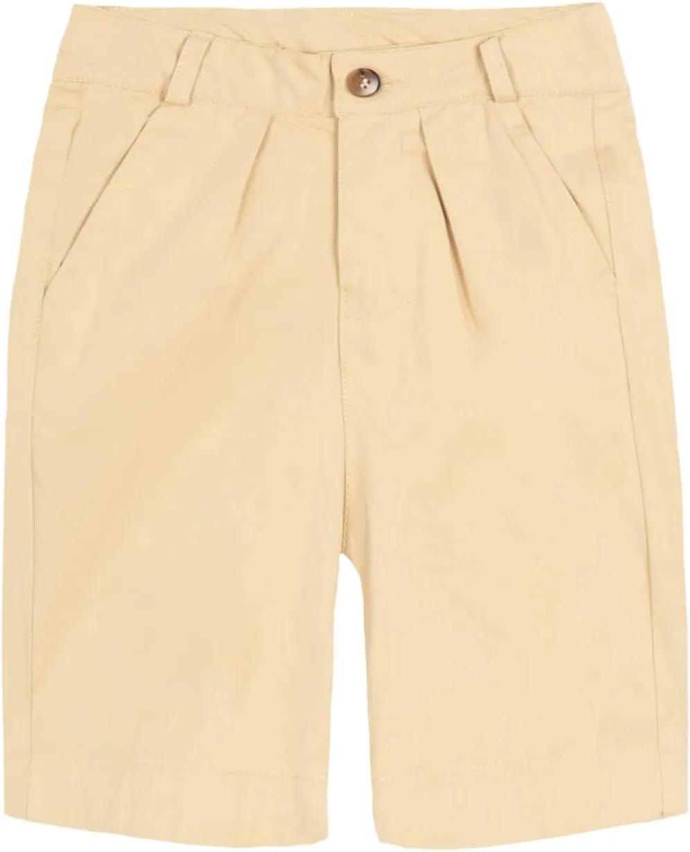 Mud Kingdom Boys Shorts School Uniform Flat Front Twill Chino Shorts 4-16 Years