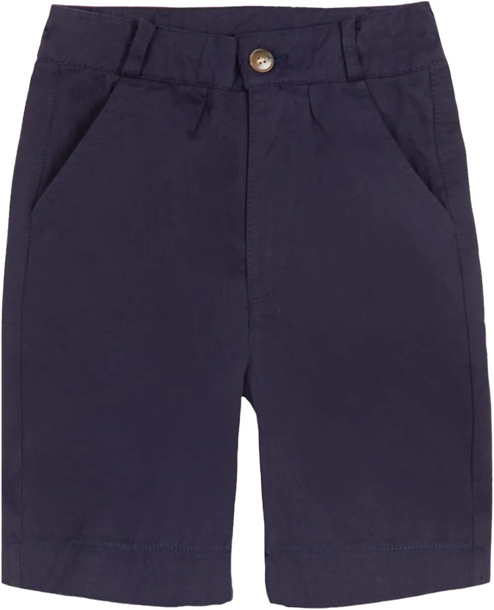 Mud Kingdom Boys Shorts School Uniform Flat Front Twill Chino Shorts 4-16 Years