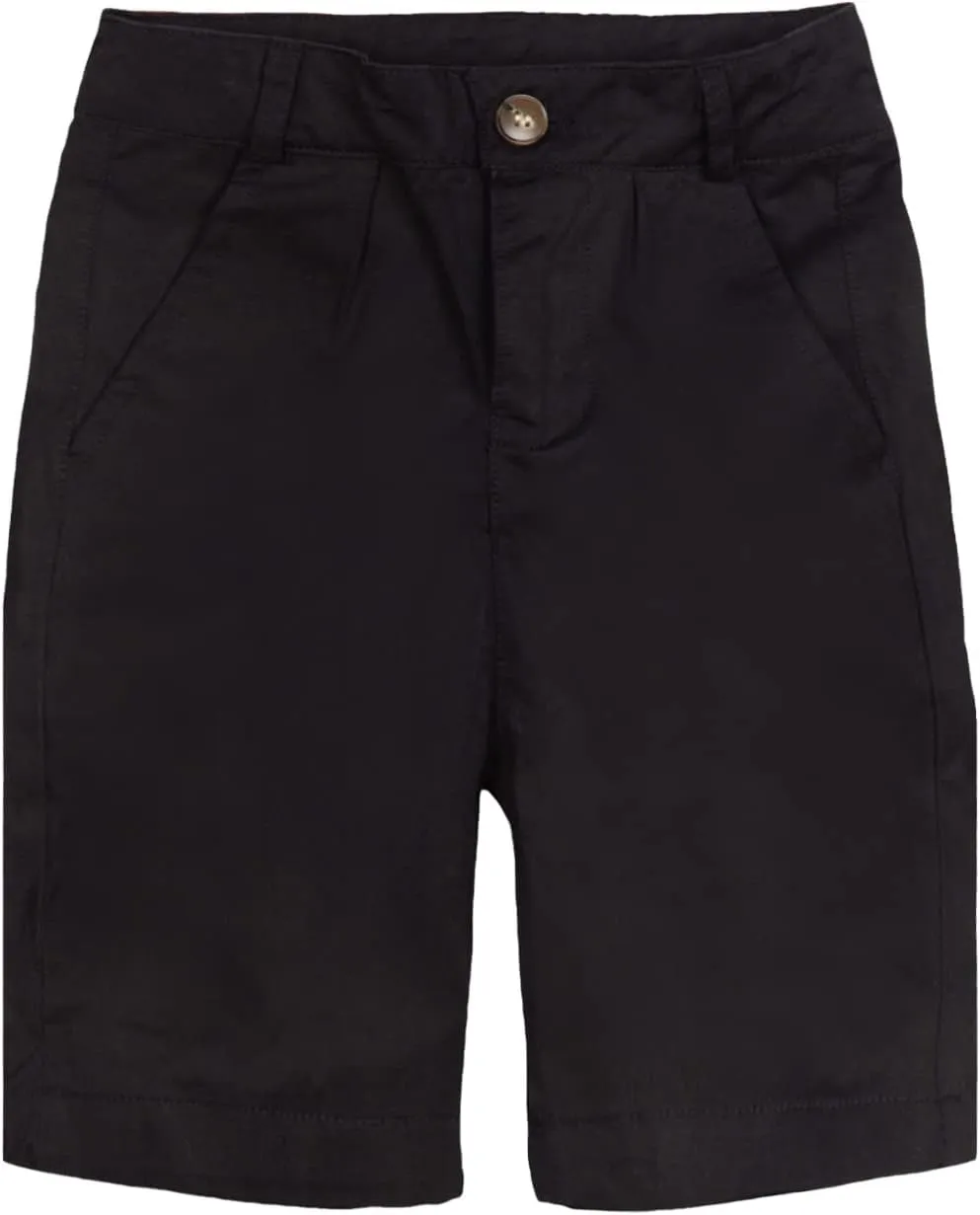 Mud Kingdom Boys Shorts School Uniform Flat Front Twill Chino Shorts 4-16 Years