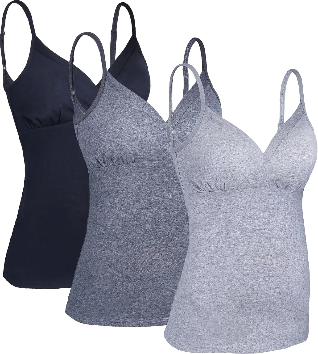 Nursing Tops Tank Shirt Cami Sleep Bra for Maternity and Breastfeeding