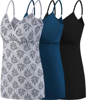 Nursing Tops Tank Shirt Cami Sleep Bra for Maternity and Breastfeeding