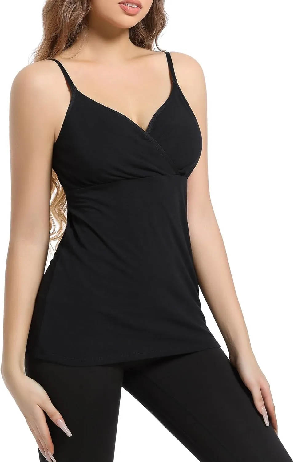Nursing Tops Tank Shirt Cami Sleep Bra for Maternity and Breastfeeding