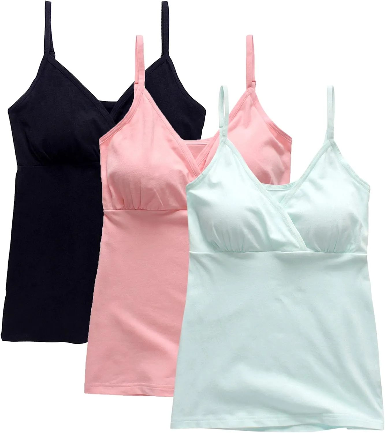 Nursing Tops Tank Shirt Cami Sleep Bra for Maternity and Breastfeeding