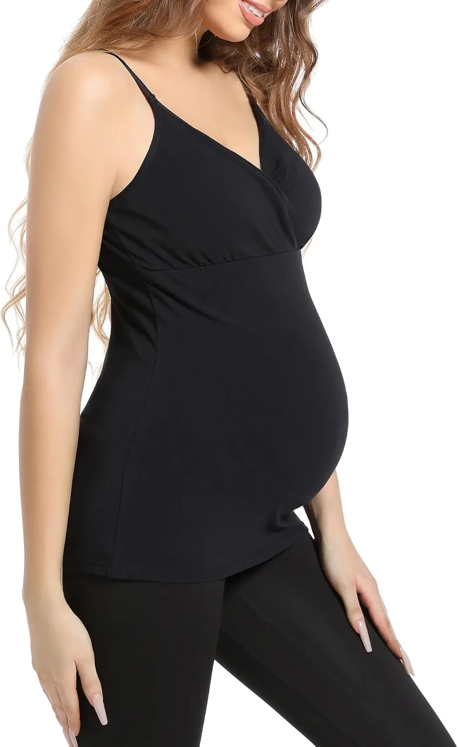 Nursing Tops Tank Shirt Cami Sleep Bra for Maternity and Breastfeeding