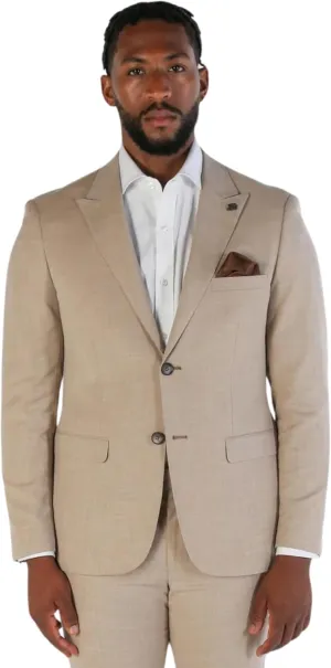 Premium Men's Tailored Fit Plaid Formal 2 Piece Suit, for Weddings Business and Special Events