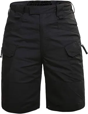 RTRDE Men's Casual Outdoor Shorts Elastic Waist Lightweight Water Resistant Quick Dry Fishing Hiking Shorts, S-5XL