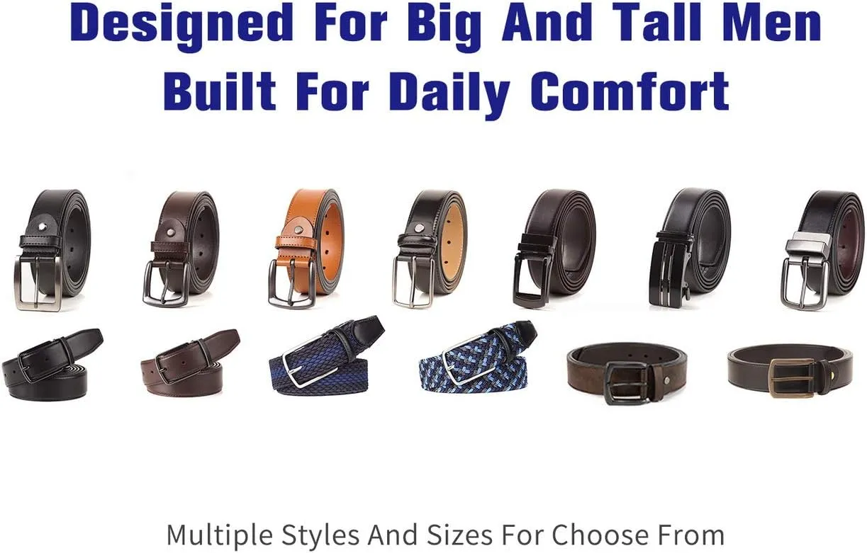 SAMBATA Mens Belt Big & Tall Size 36 to 100 inch