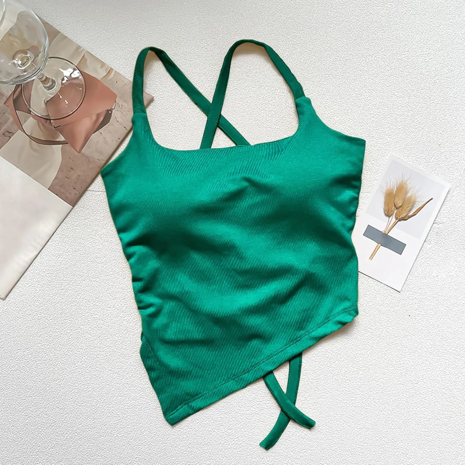 Sexy Strappy Tie-Back Irregular Cami Tops Women Square Neck Ribbed Knit Tees Night Out Club Wear Shirts Rave Blouses