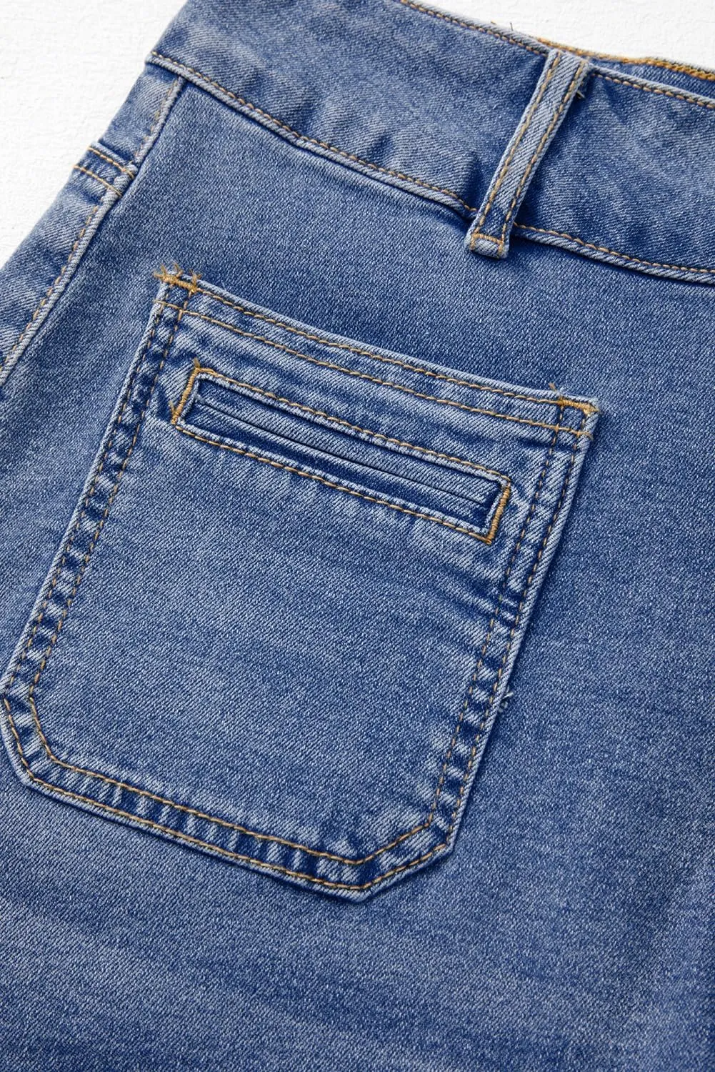 Sidefeel Women's Jean Shorts High Waisted Tummy Control Stretchy Summer Denim Shorts