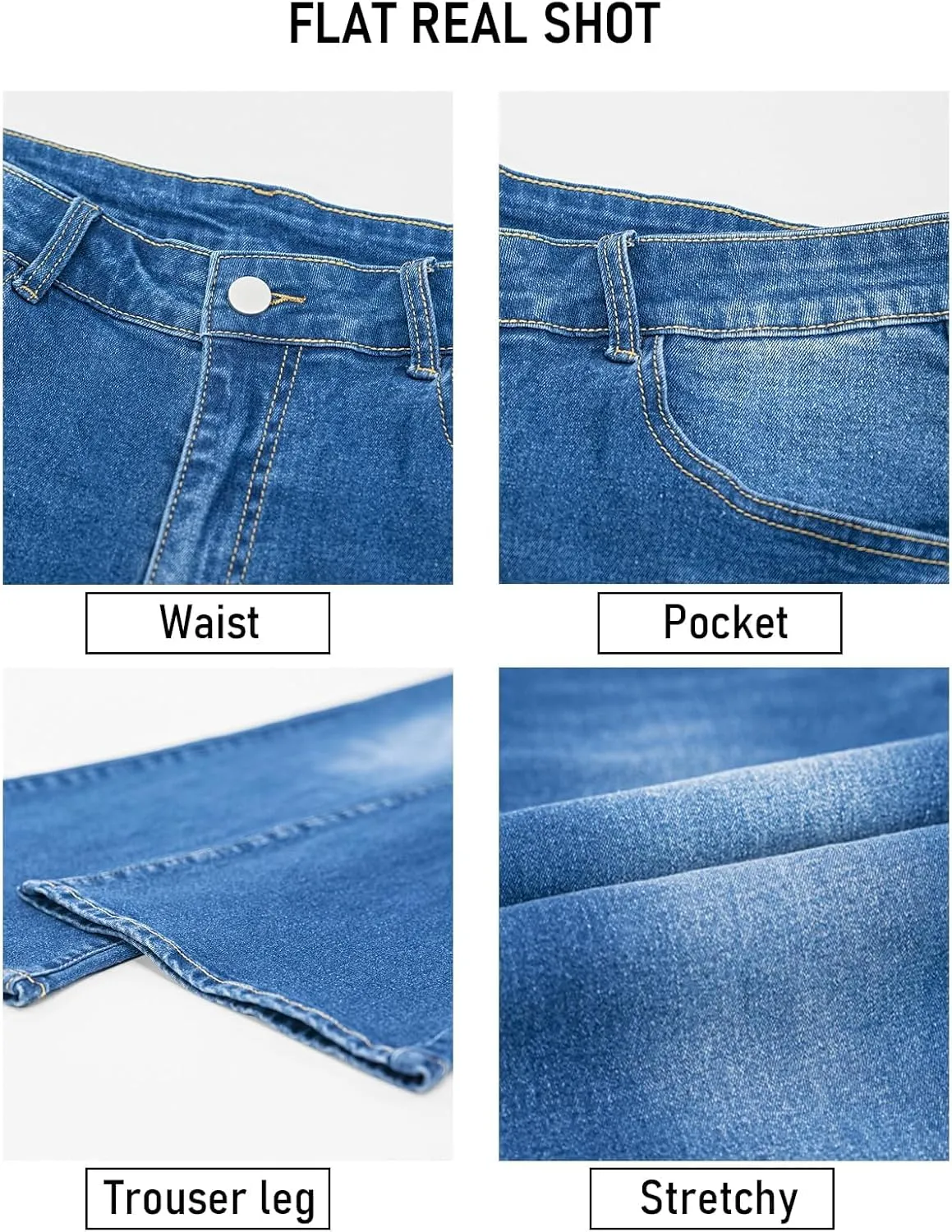 Stretchy Bootcut Jeans for Women Plus Size Womens Jeans High Waisted Boot Cut Jeans for Woman High Rise