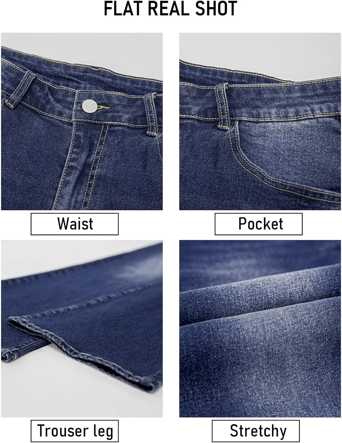 Stretchy Bootcut Jeans for Women Plus Size Womens Jeans High Waisted Boot Cut Jeans for Woman High Rise