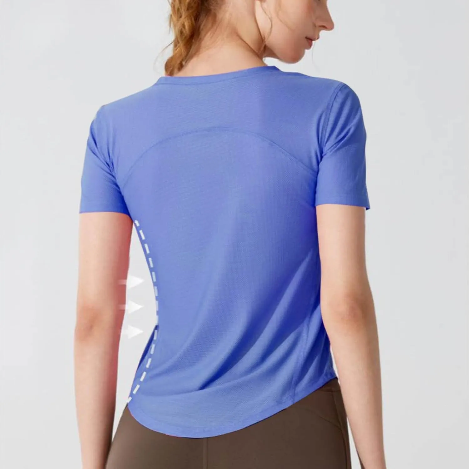 Summer Basic Shirts for Women Short Sleeve Workout Yoga Tops Lightweight Relaxed Fit Basic Tees Casual Athletic Shirt