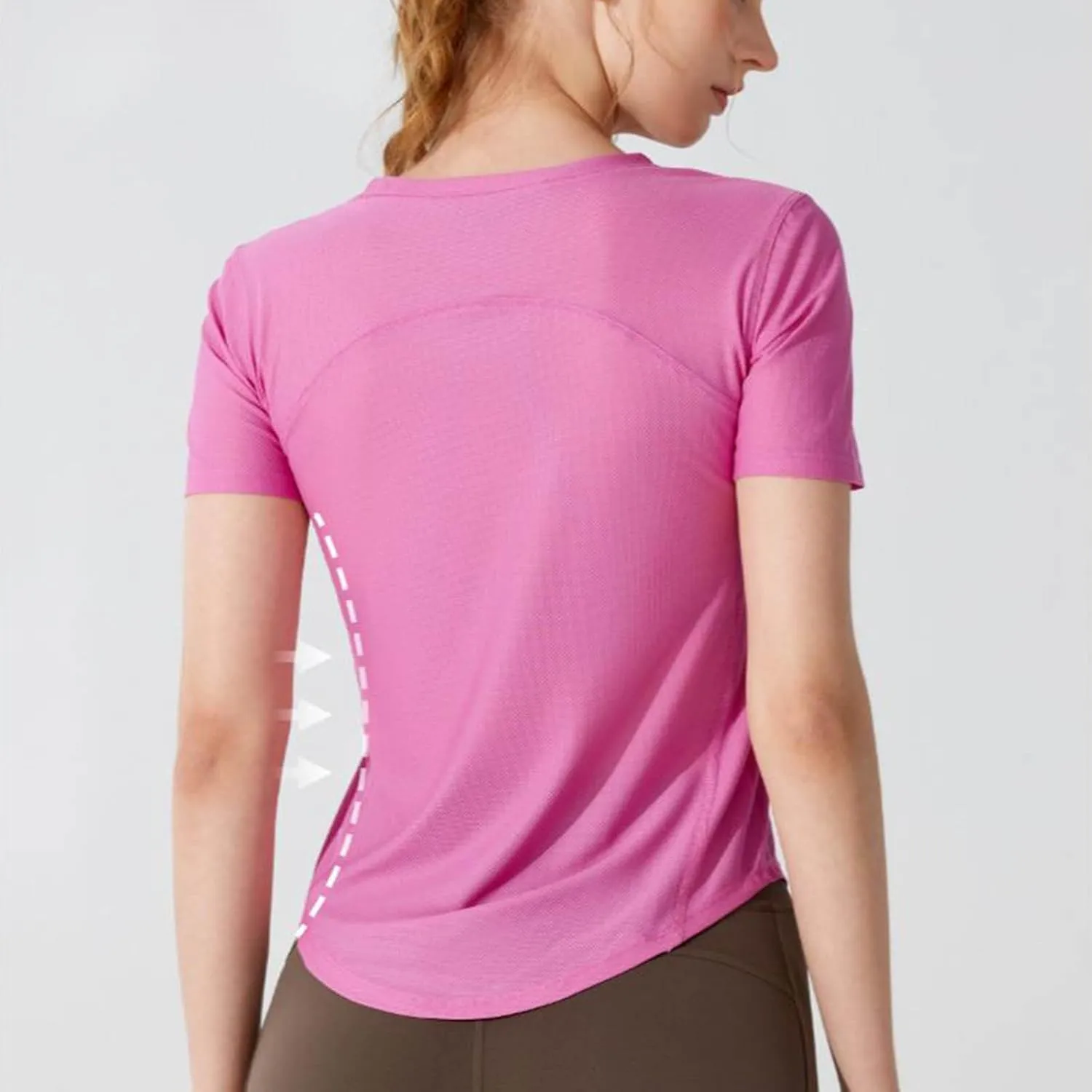 Summer Basic Shirts for Women Short Sleeve Workout Yoga Tops Lightweight Relaxed Fit Basic Tees Casual Athletic Shirt