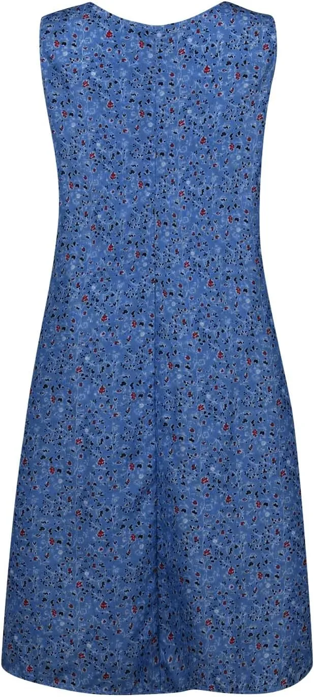 Sun Dresses Women Tank Top Dress Casual Summer Vacation Dress Short Dress Sleeveless Fashion Floral Dress with Pockets