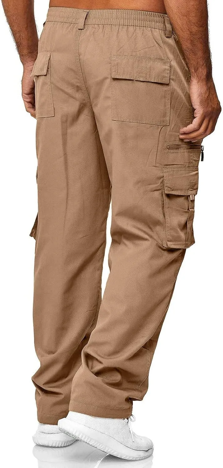 Sweatpants for Men Big and Tall Casual Mens Gifts Cargo Pants Hiking Workout Joggers Elastic Waist Plaid Casual Pants