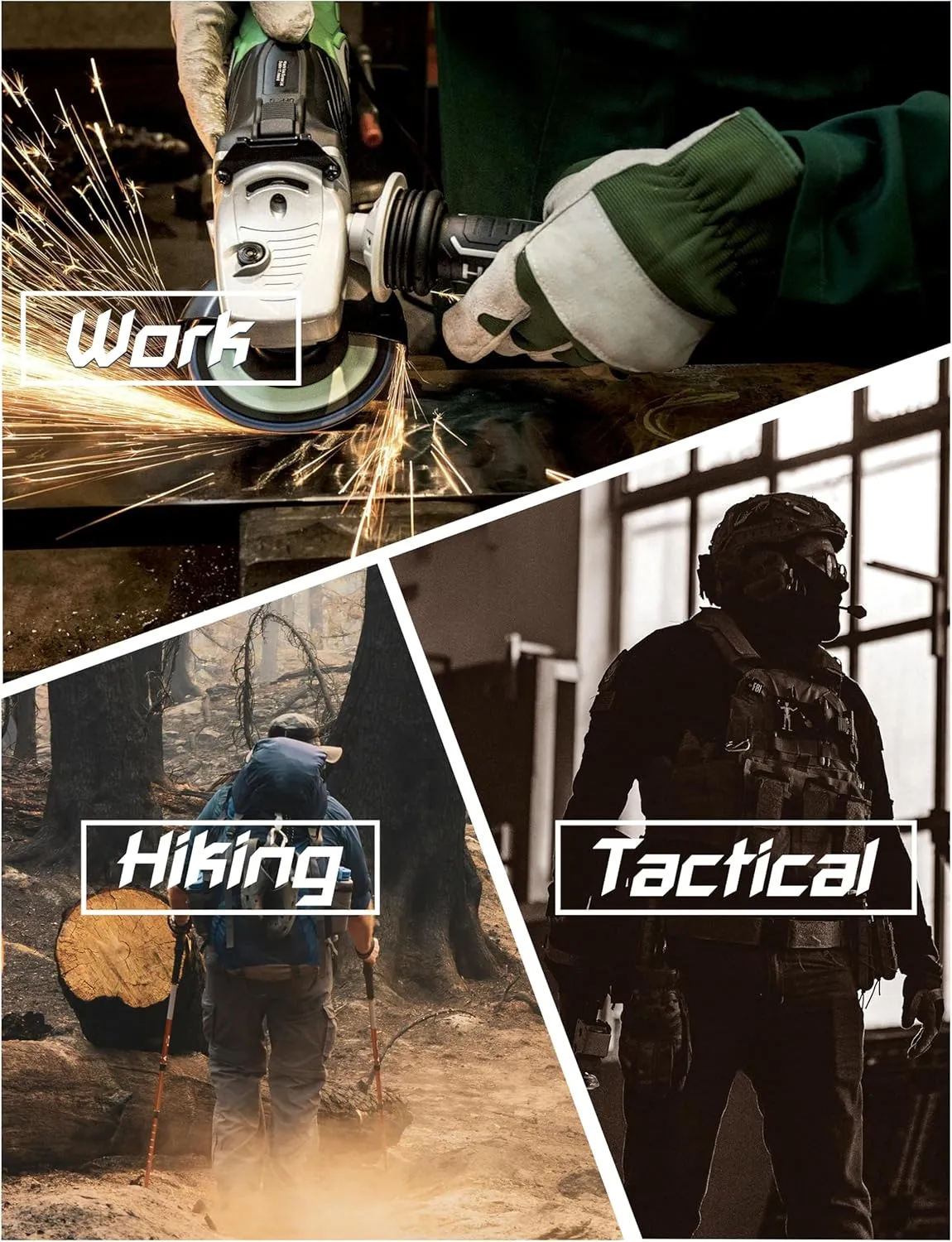 TACVASEN Men's Tactical Military Pants Lightweight Hiking Pants 9 Pockets Water Resistant Cargo Work Pants Construction