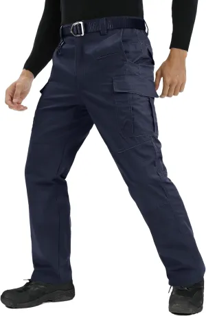 TACVASEN Men's Tactical Military Pants Lightweight Hiking Pants 9 Pockets Water Resistant Cargo Work Pants Construction