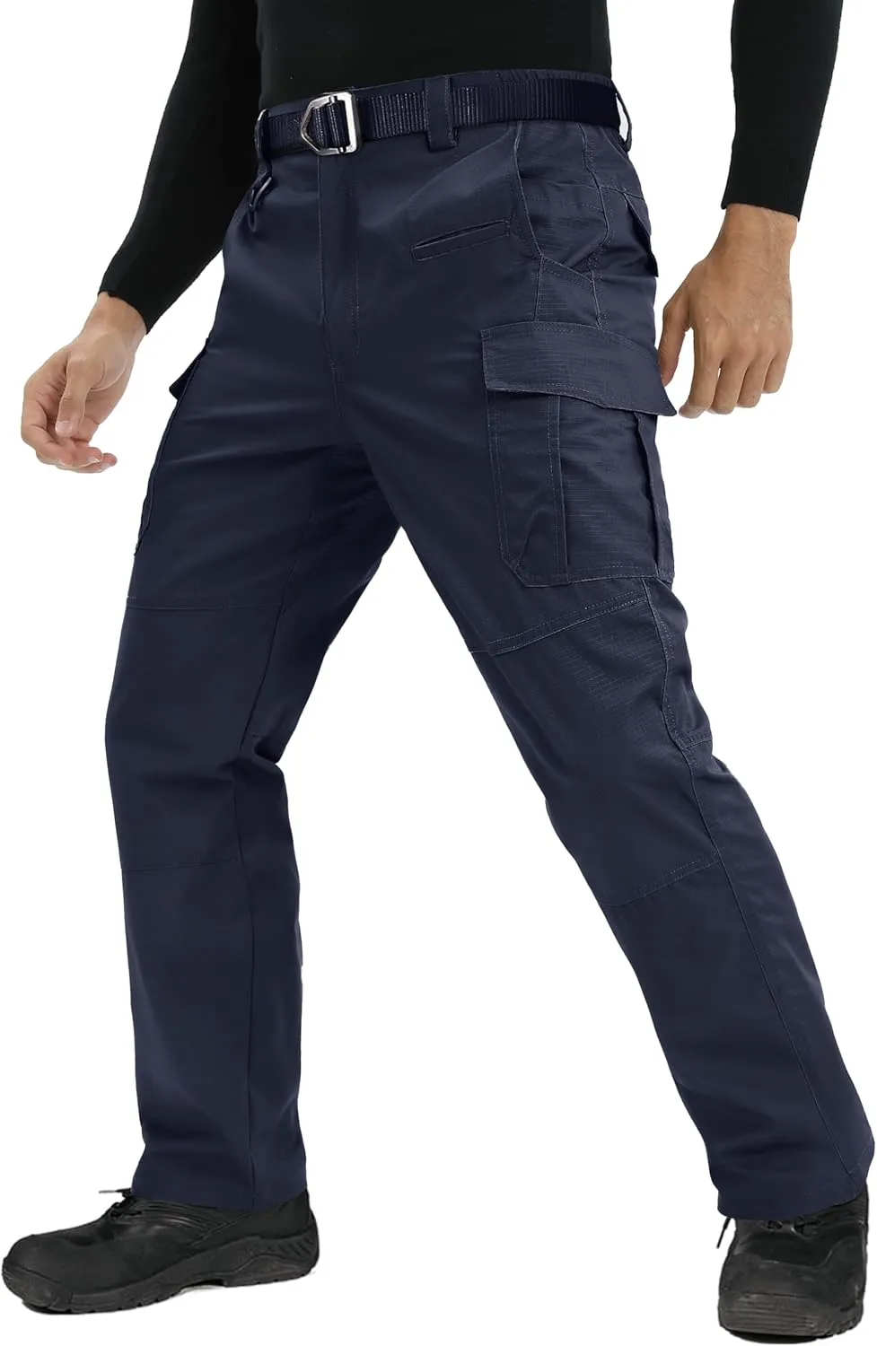 TACVASEN Men's Tactical Military Pants Lightweight Hiking Pants 9 Pockets Water Resistant Cargo Work Pants Construction