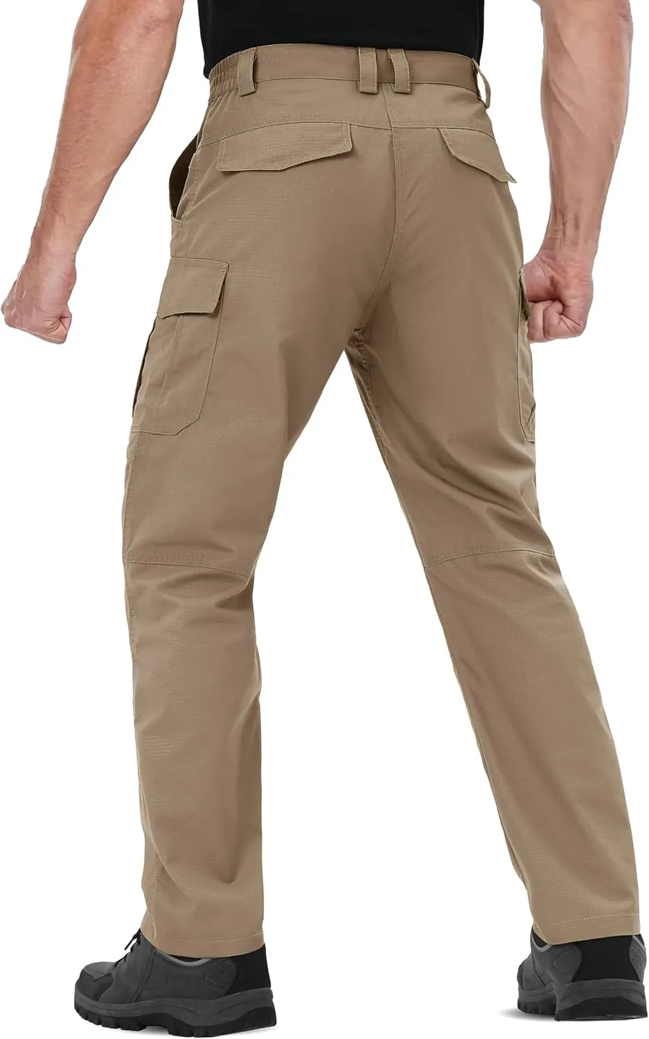 TACVASEN Men's Tactical Military Pants Lightweight Hiking Pants 9 Pockets Water Resistant Cargo Work Pants Construction