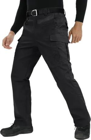 TACVASEN Men's Tactical Military Pants Lightweight Hiking Pants 9 Pockets Water Resistant Cargo Work Pants Construction