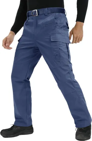 TACVASEN Men's Tactical Military Pants Lightweight Hiking Pants 9 Pockets Water Resistant Cargo Work Pants Construction