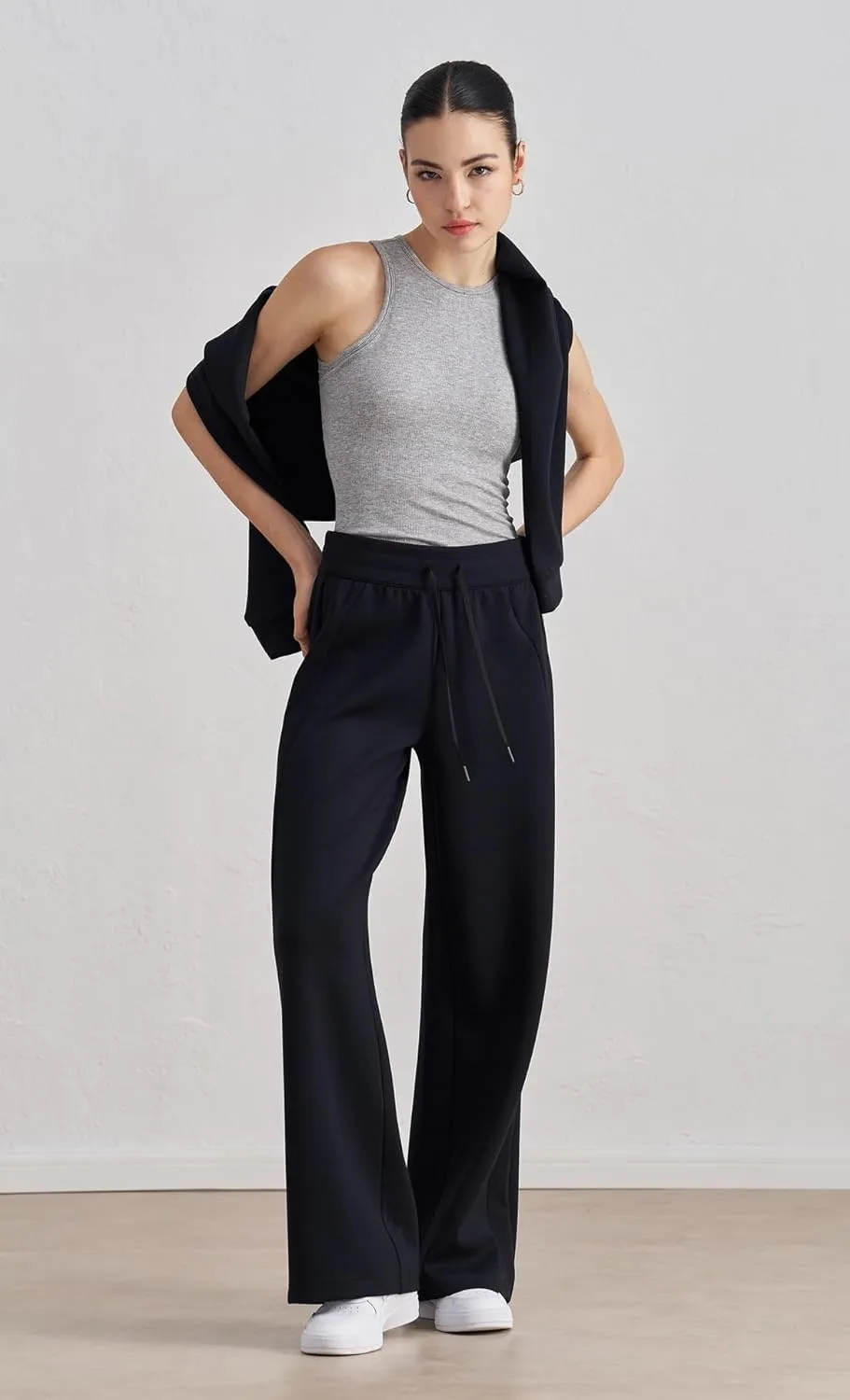 Tank Top with Built in Bra for Women Padded Ribbed Casual Sleeveless Camisole Long Crop Top