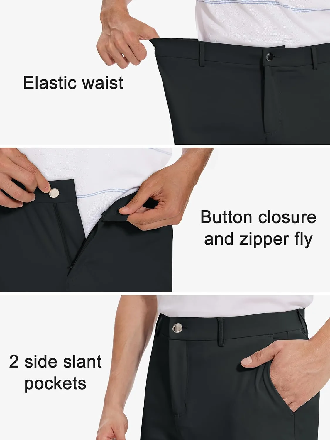 Tapata Men's 29/30/32/34 Inseam 4-Way Stretch Golf Joggers Slim Fit Regular Tall Athletic Sweatpants Casual Dress Pants