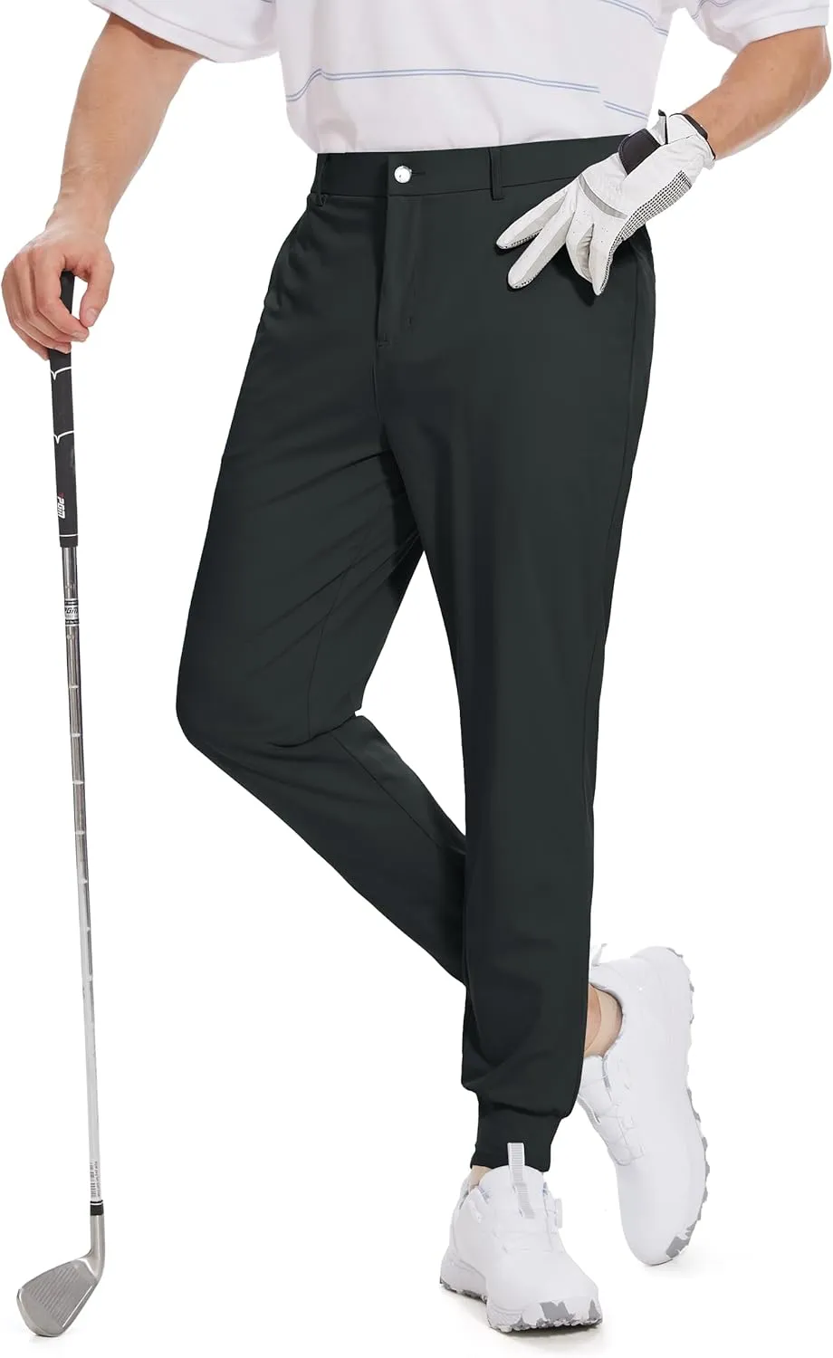 Tapata Men's 29/30/32/34 Inseam 4-Way Stretch Golf Joggers Slim Fit Regular Tall Athletic Sweatpants Casual Dress Pants