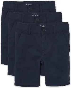 The Children's Place boys Stretch Chino Shorts, NEW NAVY, 8