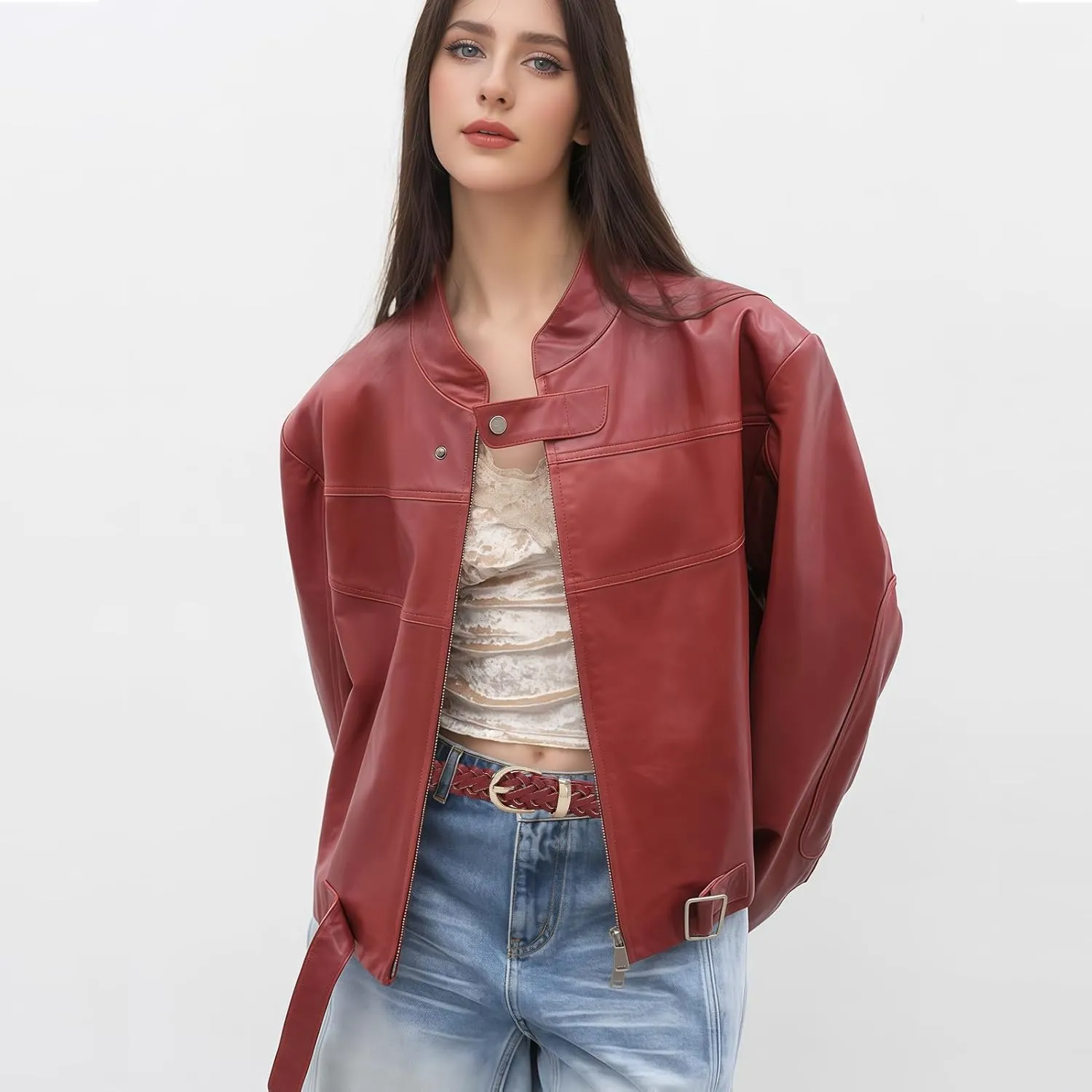 Thin Braided Belts for Women Classic Waist Belt Skinny Woven Strap for Jeans Pants Dress