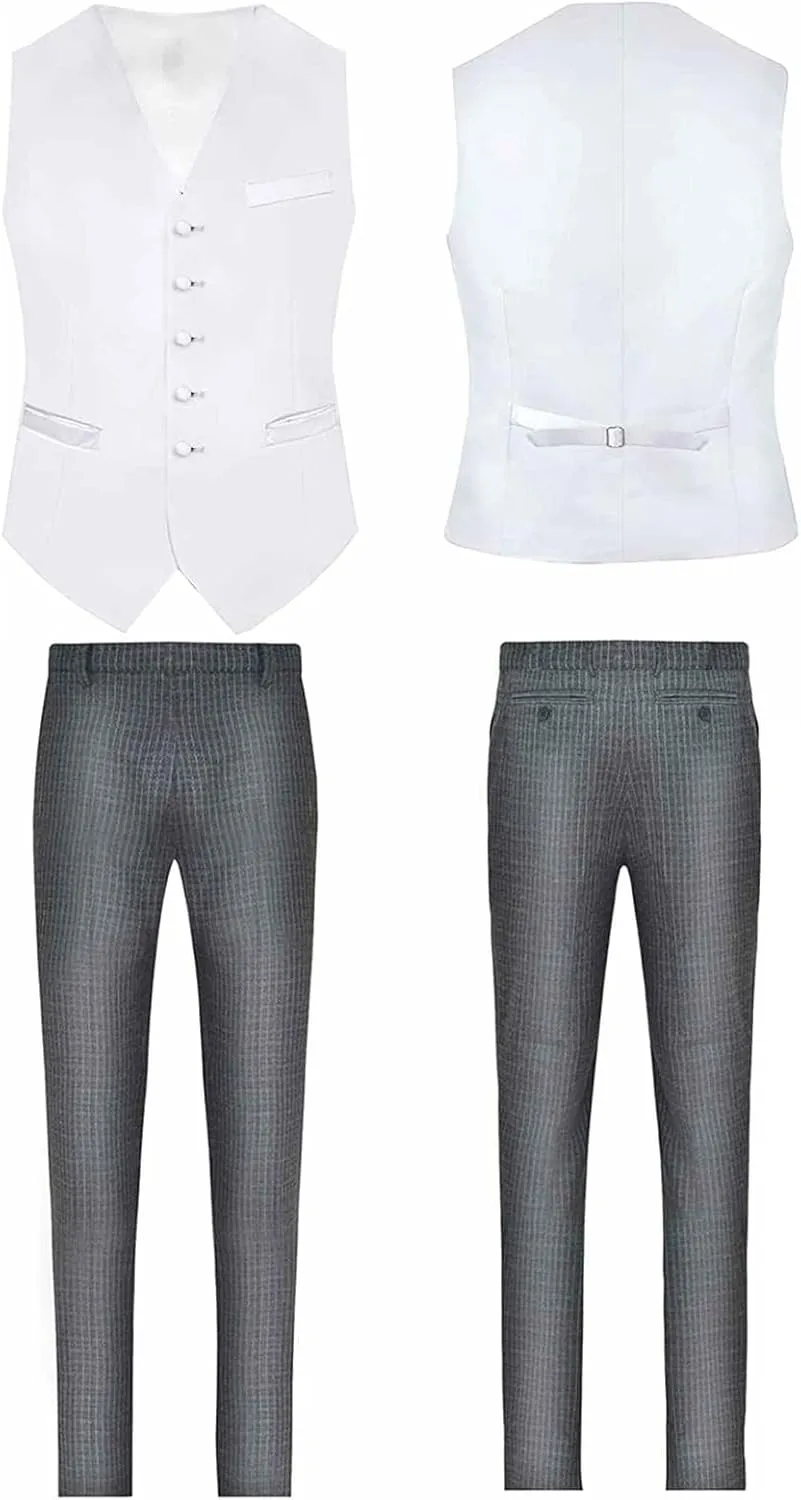 Three Pieces Tailored Bridegroom Black Morning Suit Wedding Tuxedo for Men Groomwear Slim Blazer Vest Pants Sets