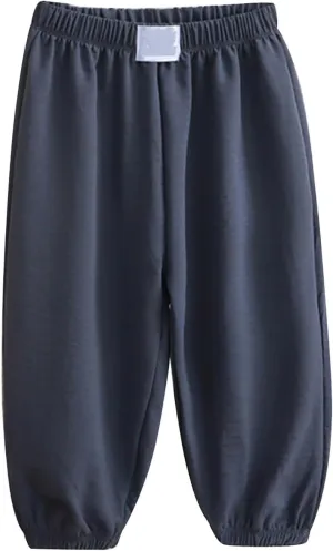 Toddler Boys Baggy Sweatpants Kids Elastic Waist Breathable Comfy Aesthetic Joggers Plain Loose Athletic Trousers