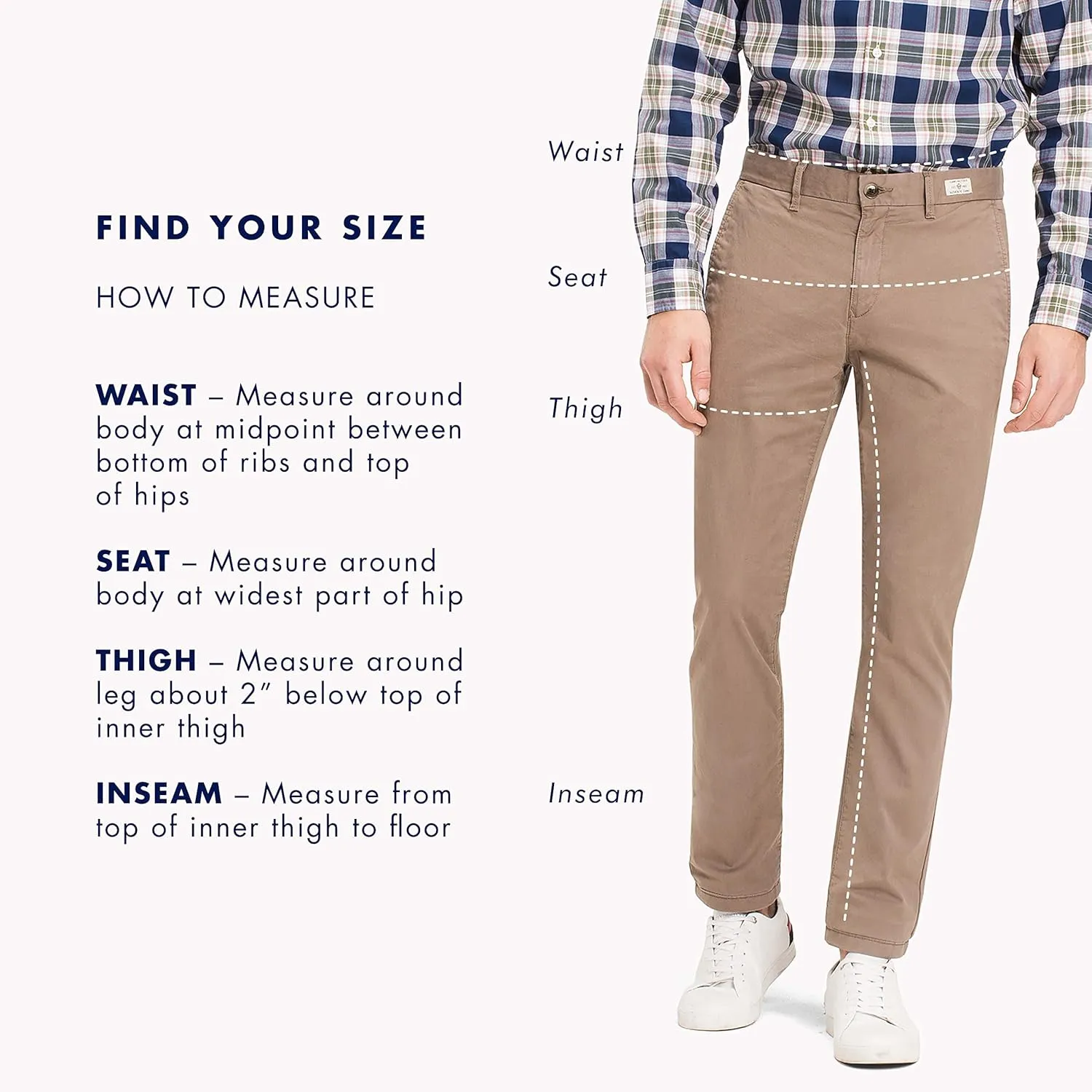 Tommy Hilfiger Men's Big & Tall Stretch Cotton Chino Pants in Classic Fit