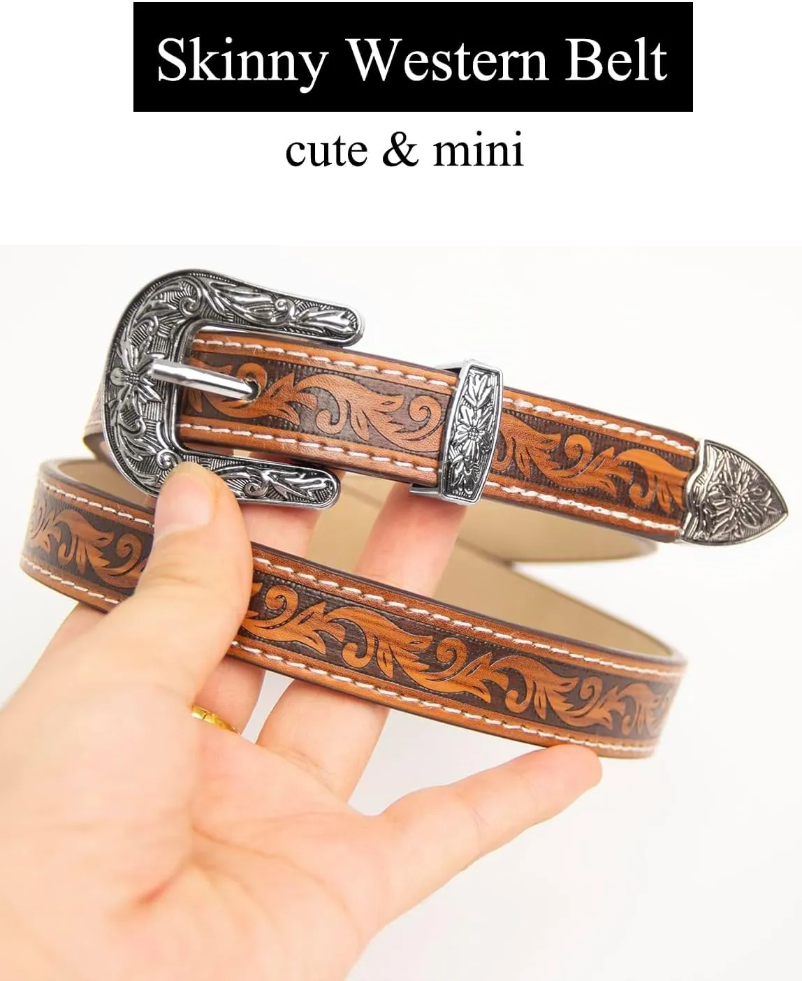 TOPACC Western Fashion Cowgirl Cowboy belts for Girls Women Boys Jeans Pants Dresses