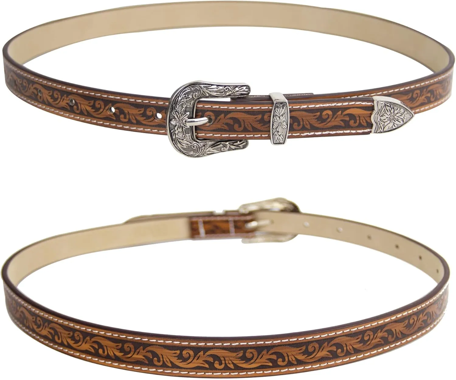 TOPACC Western Fashion Cowgirl Cowboy belts for Girls Women Boys Jeans Pants Dresses