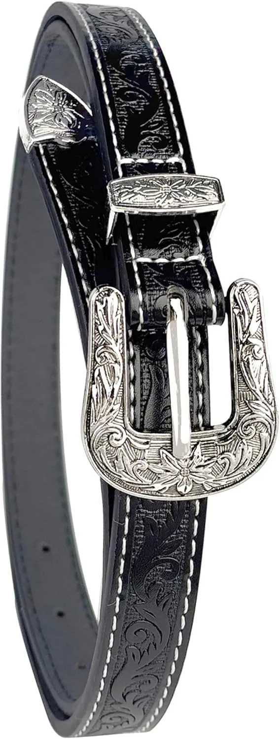 TOPACC Western Fashion Cowgirl Cowboy belts for Girls Women Boys Jeans Pants Dresses