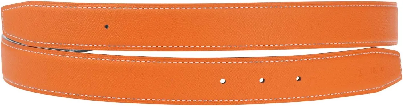 UzHot Reversible H Full Grain Cow Leather Belts Replacement Belt Strap Without Buckle 32mm Wide