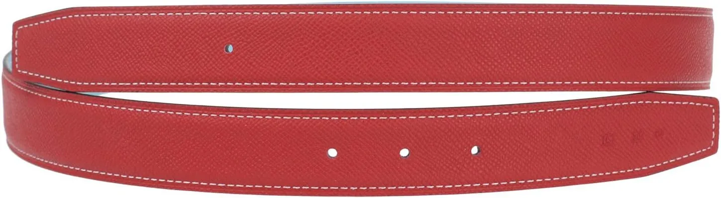 UzHot Reversible H Full Grain Cow Leather Belts Replacement Belt Strap Without Buckle 32mm Wide