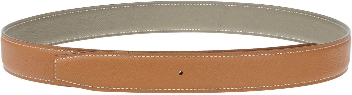 UzHot Reversible H Full Grain Cow Leather Belts Replacement Belt Strap Without Buckle 32mm Wide