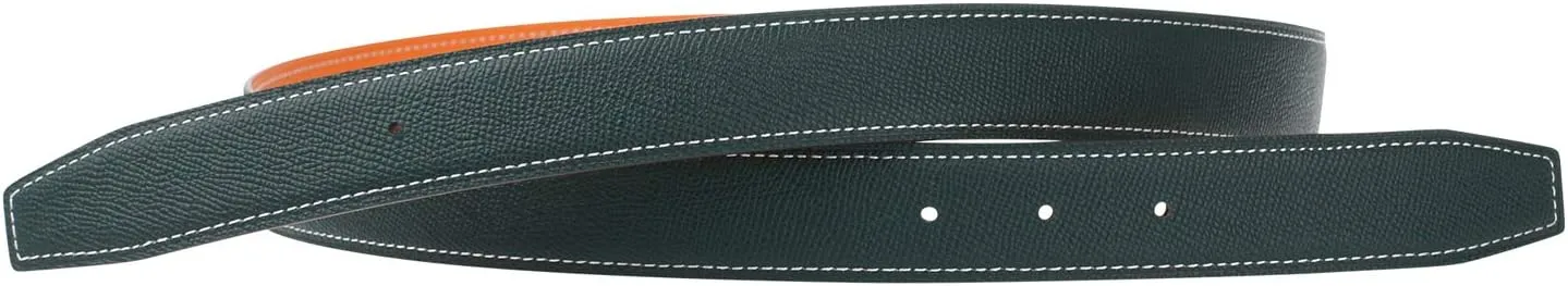 UzHot Reversible H Full Grain Cow Leather Belts Replacement Belt Strap Without Buckle 32mm Wide