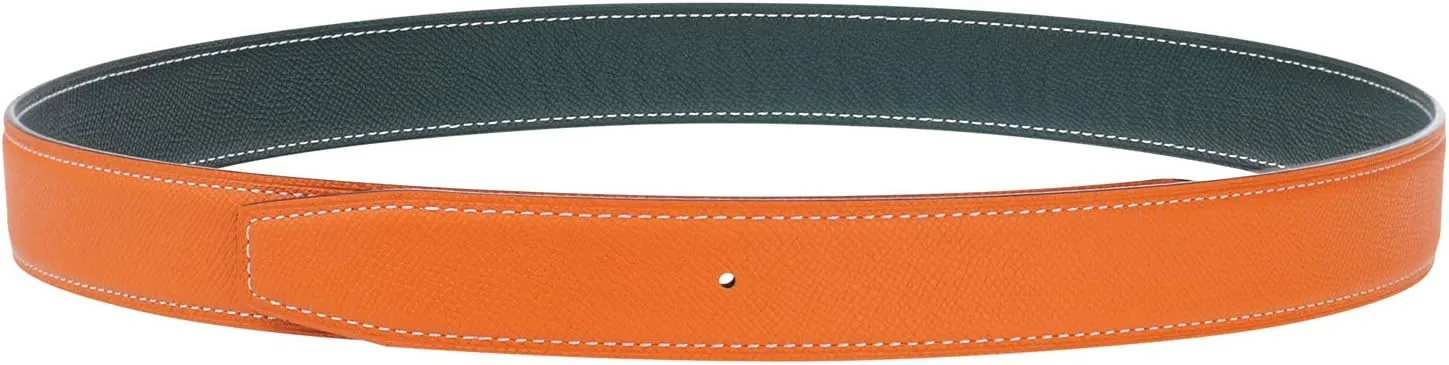 UzHot Reversible H Full Grain Cow Leather Belts Replacement Belt Strap Without Buckle 32mm Wide