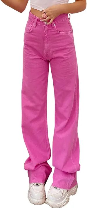 Vintage Jeans for Women Teen Girl High Waisted Relaxed Fit Straight Leg Baggy Boyfriend Jeans