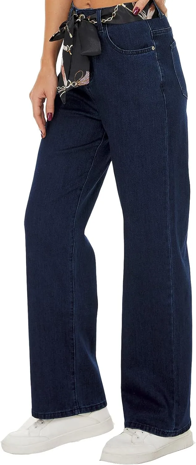 VIPONES Womens Wide Leg Jeans High Waist Baggy Denim Pants Distressed Loose Ripped Boyfriends Jeans Y2K