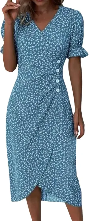 Womens 2025 Summer Dresses Floral Eyelet White Petite Sundresses Spring Midi Floral Maxi Church Work Vacation Dresses