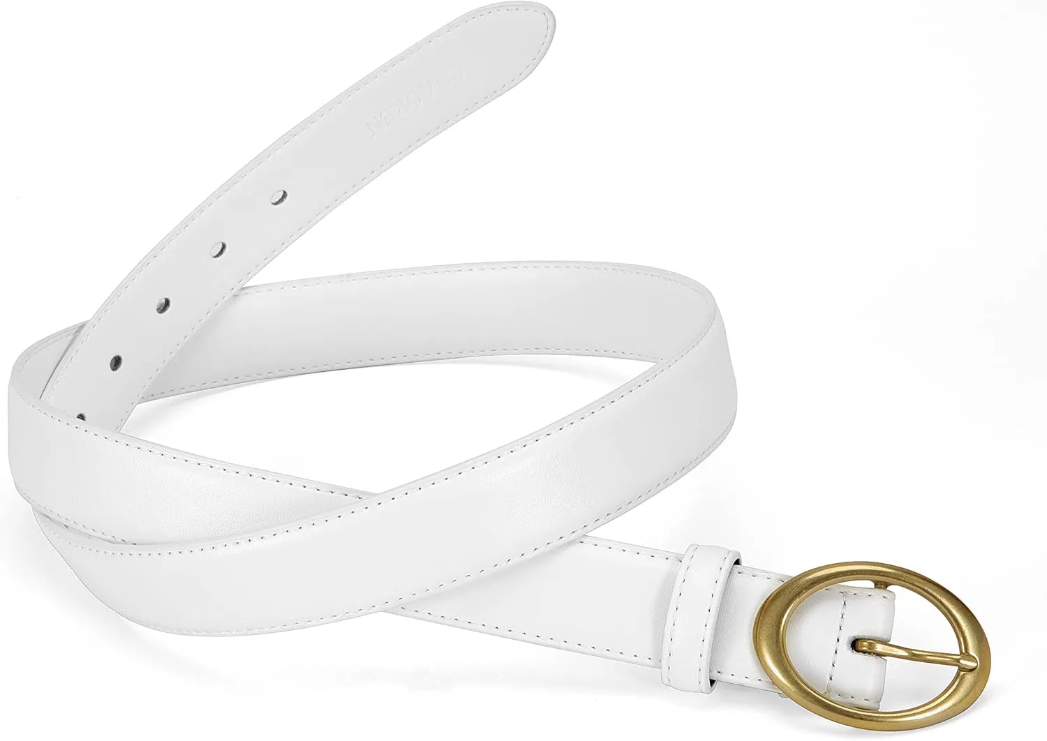 Womens Belt - CR Leather Belt Women Casual for Jeans Pants Dress - Belts with Gold Buckle for Women Fashion