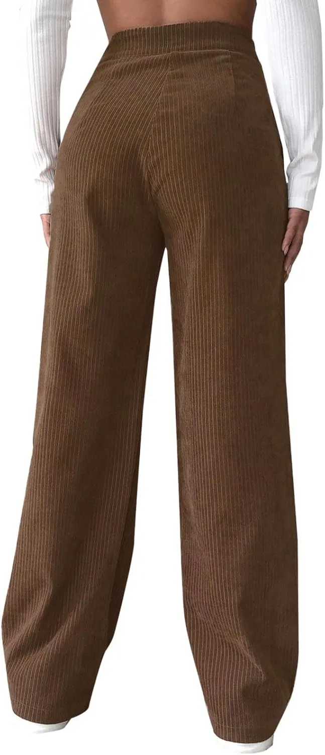 Womens Cargo Sweatpants Winter Velour Yoga Capris with Pockets High Waisted Flare Leggings