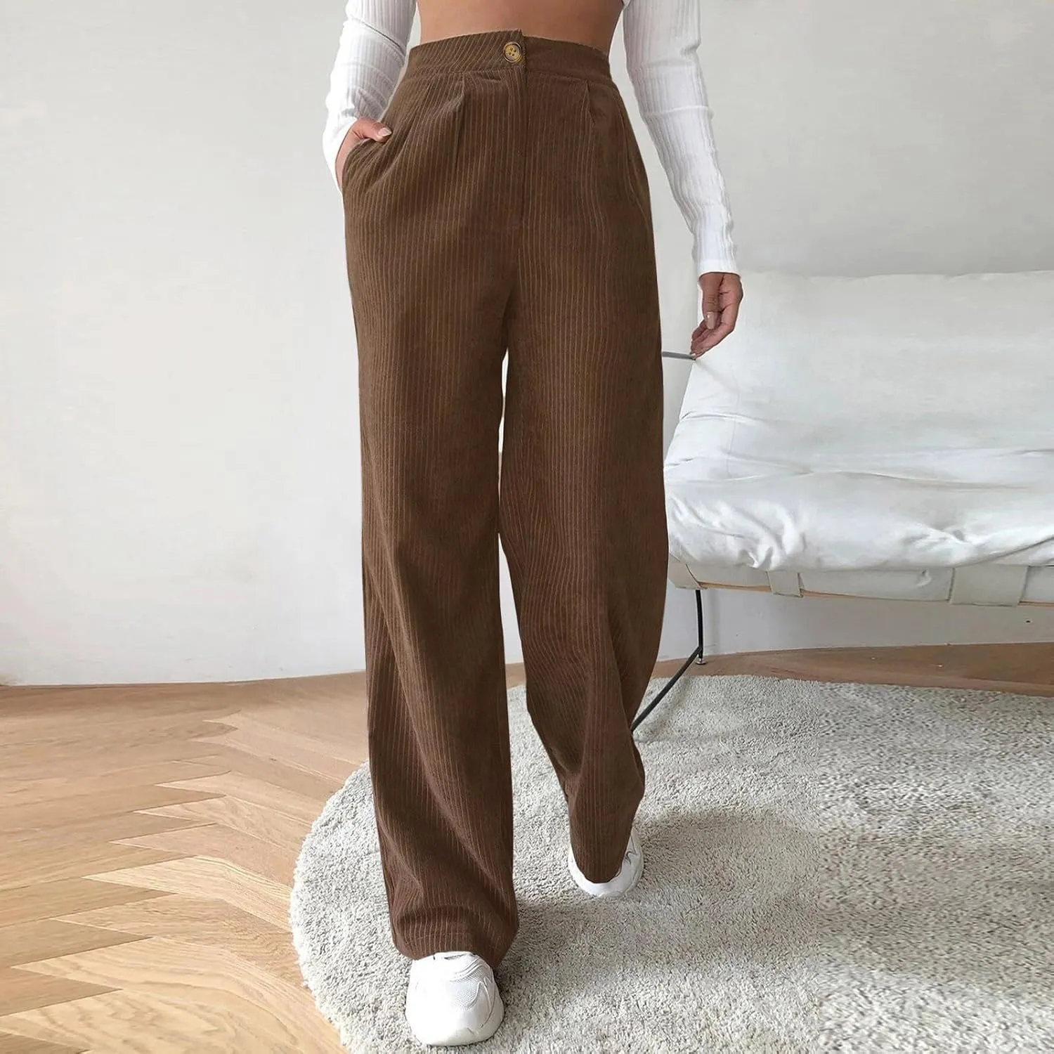 Womens Cargo Sweatpants Winter Velour Yoga Capris with Pockets High Waisted Flare Leggings